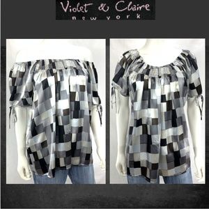 Violet & Claire Peasant Blouse Off Shoulder